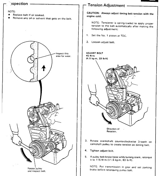 How to clearance tighten timing belt